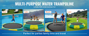 Bild in Galerie-Viewer laden, Amocart 12ft Inflatable Water Bouncer Recreational Water Trampoline Portable Bounce Swim Platform with Slide 3-Step Ladder
