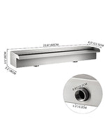 SucceBuy Waterfall Pool Fountain Stainless Steel Pipe Connector Spillway Garden Outdoor Pond Rectangular Swimming Pool Fountain