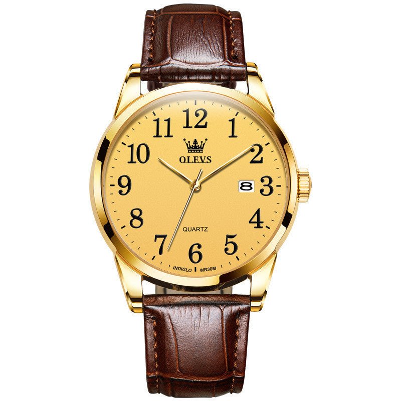 Waterproof Quartz Watch Digital Scale Simple Men - AMOCART69eb1e5694127621ebb47636d5b56470