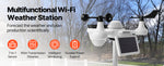 SucceBuy 7-in-1 Wireless Weather Station 7.5in Large Color Display Digital Home Weather Station for Forecast Data, Alarm, Alerts