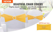 Charger l'image dans la visionneuse de galerie, Amocart 50pcs Stretch Spandex Chair Sashes Chair Sashes Bands for Wedding Party Banquet Decoration Elastic Bulk Chair Cover
