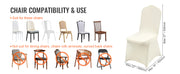 Charger l'image dans la visionneuse de galerie, Amocart 30/50PCS Ivory Stretch Spandex Folding Chair Covers Universal Fitted Chair Cover Removable Protective Slipcovers
