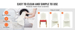 Amocart 30/50PCS Ivory Stretch Spandex Folding Chair Covers Universal Fitted Chair Cover Removable Protective Slipcovers