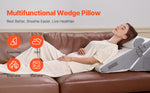Amocart Bed Wedge Pillow 3 Pcs Adjustable Orthopedic Bed Wedge Set Post Surgery Pillow for Acid Reflux Back Pain Snoring Relief