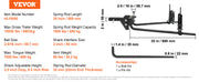 Charger l'image dans la visionneuse de galerie, Amocart 1000/1500 lbs Distribution Hitch Load Leveling 4 Towing Tongue Distributing Hitches Kit with Sway Control for Trailer
