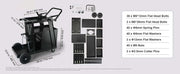 Charger l'image dans la visionneuse de galerie, Amocart Welding Cart 2-Tier 4 Drawers Welder Cart with 360° Swivel Wheels Heavy Duty Rolling Welder Cart for Mig Plasma Cutter
