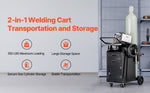 SucceBuy Welding Cart 2 Drawers Welder Cart Heavy Duty Welding Workbench with 360° Swivel Wheels Safety Chains for Mig Welder