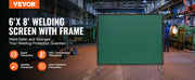 Charger l'image dans la visionneuse de galerie, Amocart Welding Curtain Screen w/ Frame Flame-Resistant Vinyl Welding Protection Screen 4 Swivel Wheels for Workshop/Industrial
