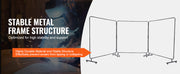Load image into Gallery viewer, Amocart Welding Screen with Frame 6' x 8' Flame-Resistant Vinyl 3 Panel Welding Curtain Screens 12 Swivel Wheels for Workshop
