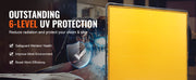 Bild in Galerie-Viewer laden, Amocart Welding Screen with Frame 6' x 6' Welding Curtain Screen Flame-Resistant Vinyl Welding Protection Screen
