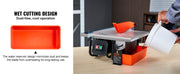 Bild in Galerie-Viewer laden, Amocart Wet Tile Saw 7-inch 65Mn Steel Blade 3500 RPM Induction Motor Tile Cutter Wet Saw Water Reservoir 0-45 Degrees Angle
