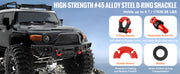 Charger l'image dans la visionneuse de galerie, Amocart 2pcs 3/4" D-Ring Shackle U-Hook Loop Shackles with 7/8" Pin Isolators &amp; Washers for Jeep Off Road Vehicle Recovery
