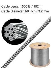 Bild in Galerie-Viewer laden, Amocart 152M/500Ft Wire Rope 316 Stainless Steel Strong Tension Soft Fishing Lifting Cable 7*7 Clothesline 1.5MM-3.2MM Diameter
