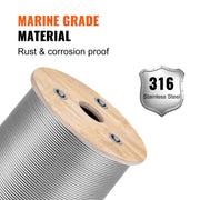 Bild in Galerie-Viewer laden, Amocart 152M/500Ft Wire Rope 316 Stainless Steel Strong Tension Soft Fishing Lifting Cable 7*7 Clothesline 1.5MM-3.2MM Diameter
