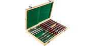 Charger l'image dans la visionneuse de galerie, Amocart 8PCS+1 Free HSS Lathe Chisel Set for Wood Turning Root Furniture Carving Knife 6.89" Blade 16.14" Chisel With Tool Box
