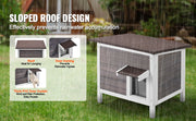 Bild in Galerie-Viewer laden, Amocart Outdoor Cat House Weatherproof, Feral Cat Shelter for Cat Outdoor Wooden Cat Rabbit House with All-Round Foam Insulated

