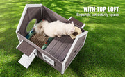 Bild in Galerie-Viewer laden, Amocart Outdoor Cat House 22"x30"x26" Weatherproof Feral Cat Shelter for Multiple Cats Outdoor Wooden Cat House with Side Door
