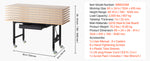 SucceBuy Adjustable Workbench on Wheels Oak Wood Top 60x24 In 2000 lbs Capacity with Drawer Power Outlets for Garage Workshop