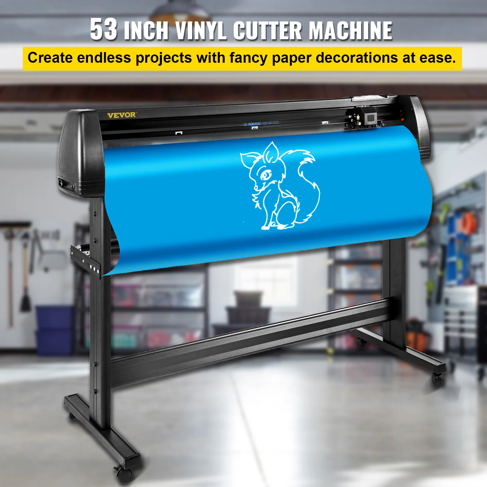 53Inch Vinyl Cutter Plotter Machine 1350mm Vinyl Cutting Plotter Signmaster LCD Screen for DIY Advertising Label Making - Image 2