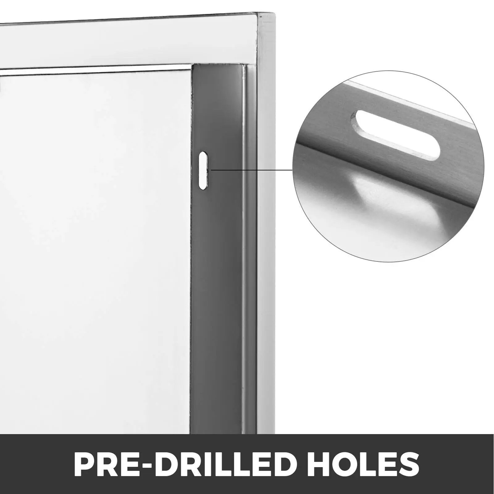 Stainless Steel BBQ Cabinet Access Door W/ Recessed Handle for Indoor/Outdoor Kitchen BBQ Island Kitchen Sink Fireplace - Image 5