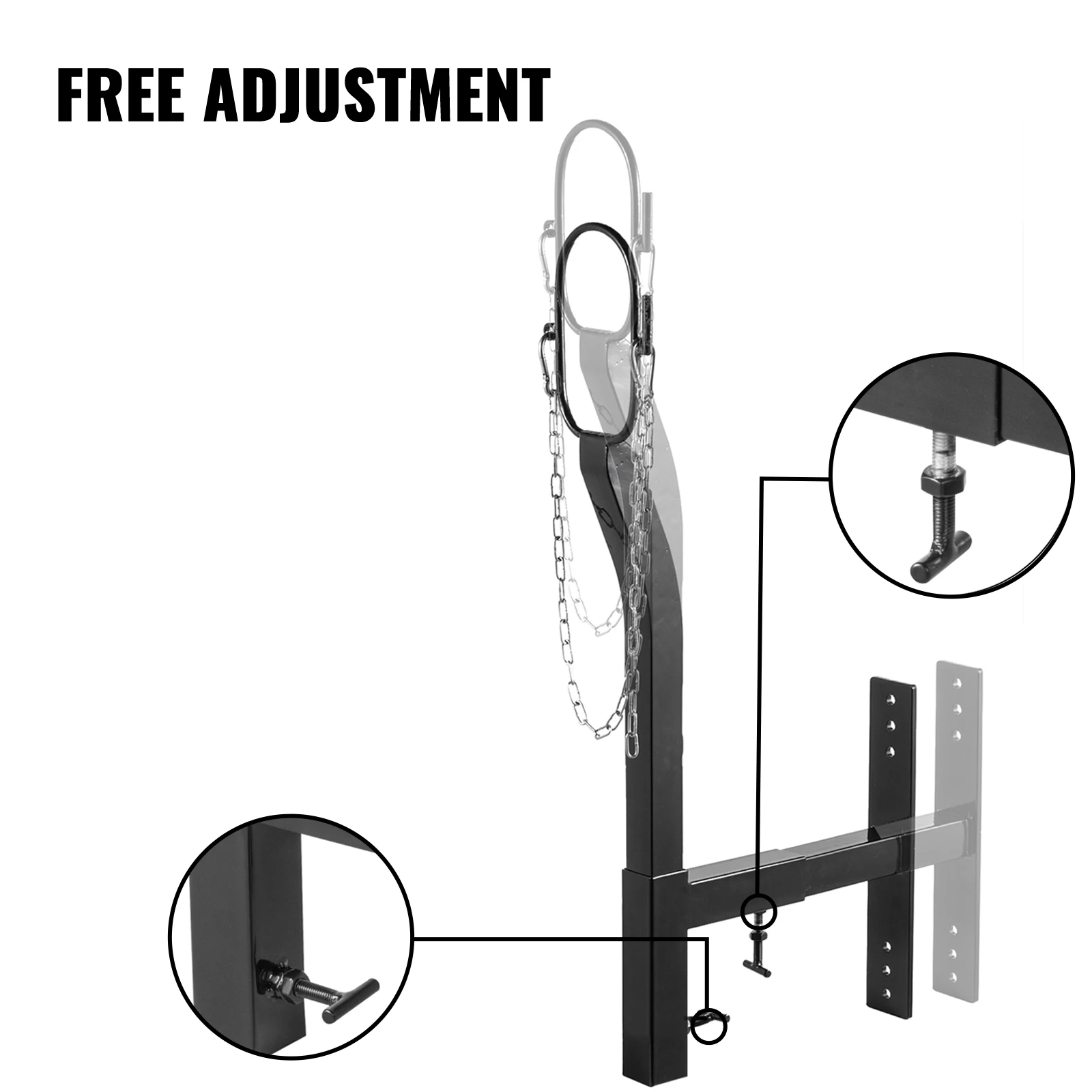 Galvanized Livestock Stand Adjust Shaving Stand Black/White Adjust Livestock Stand Nose Loop Goat Trimming Stand - Image 4