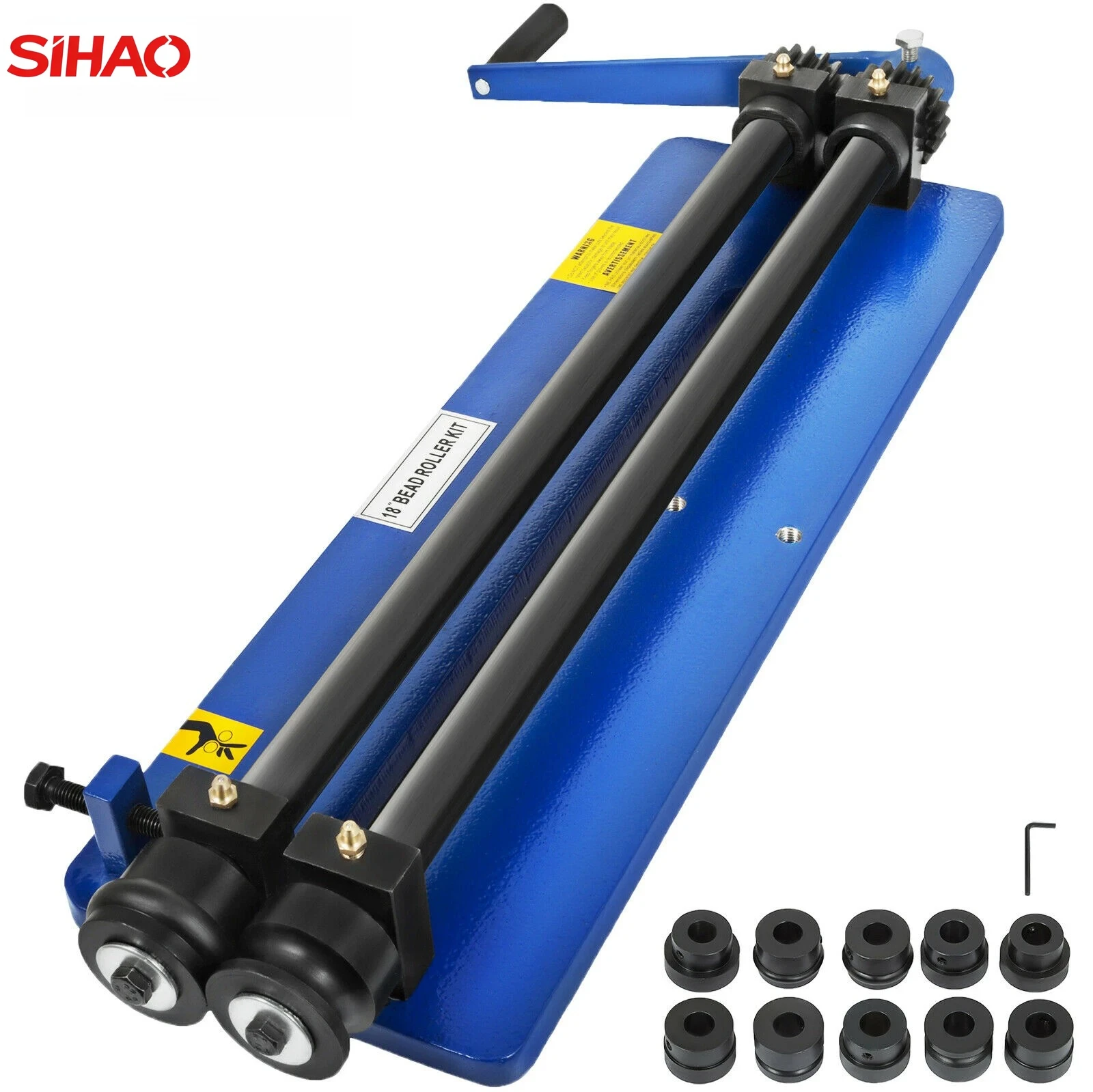 18 Bead Roller Rotary Swaging Machine Bending Machinery with 6 Dies for DIY Workshop Strengthening Ribs