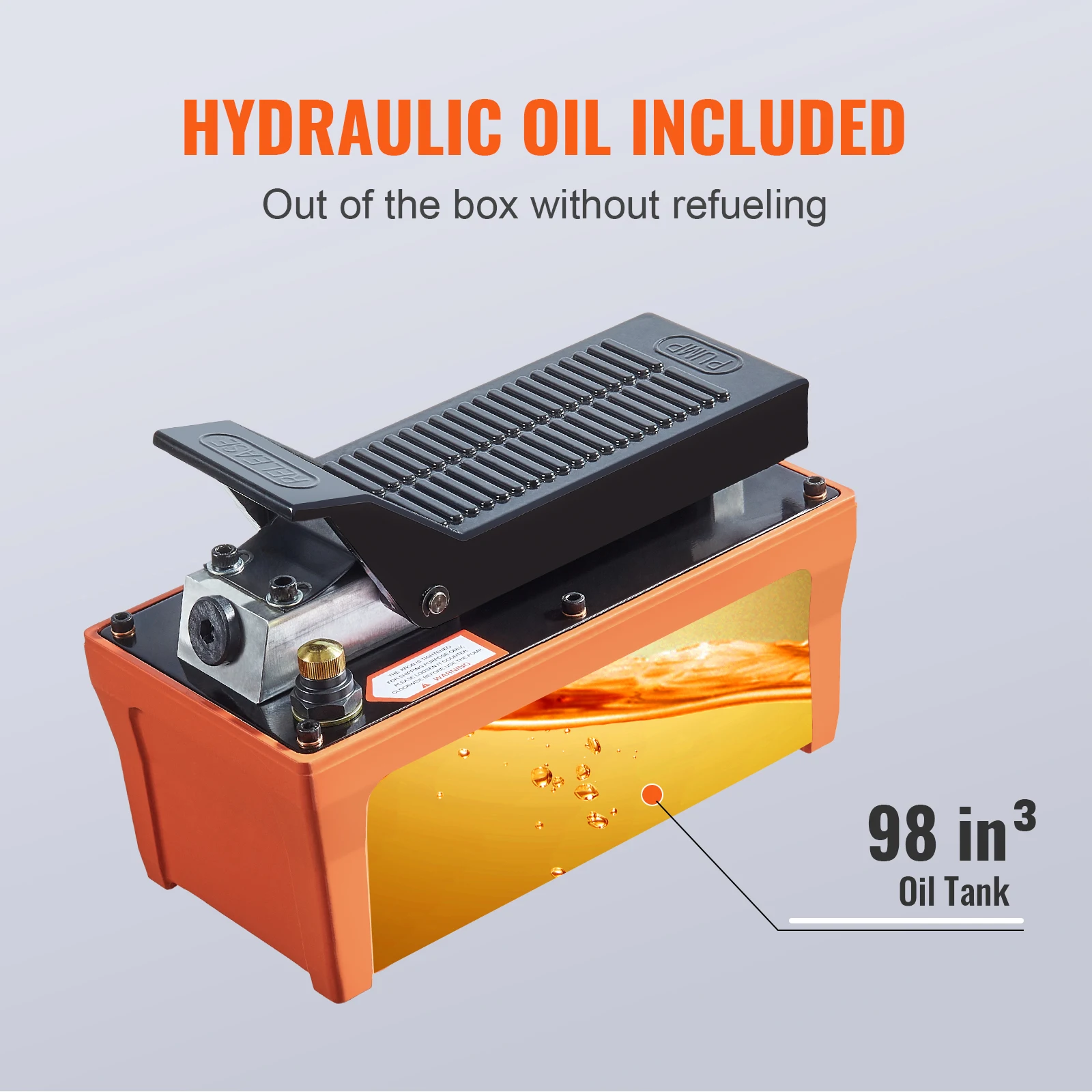 Air Hydraulic Pump 10,000 PSI 1/2 Gal Reservoir Foot Actuated Air Treadle for Auto Body Frame Machines and Pulling Post - Image 4