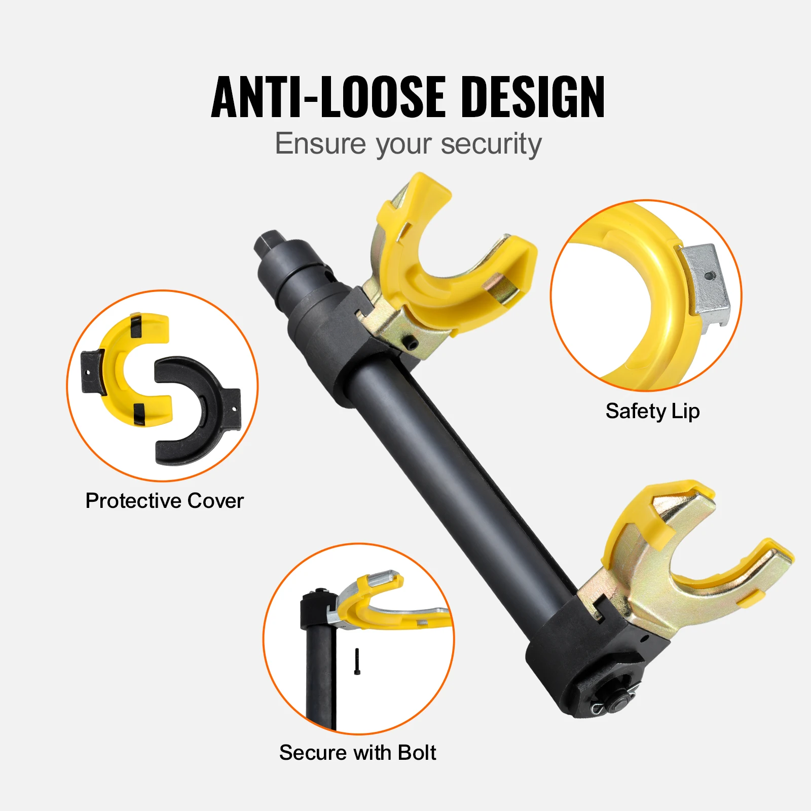 Strut Spring Compressor Macpherson Strut Spring Compressor Kit Interchangeable Fork Strut Coil Extractoror Remover Tool - Image 4