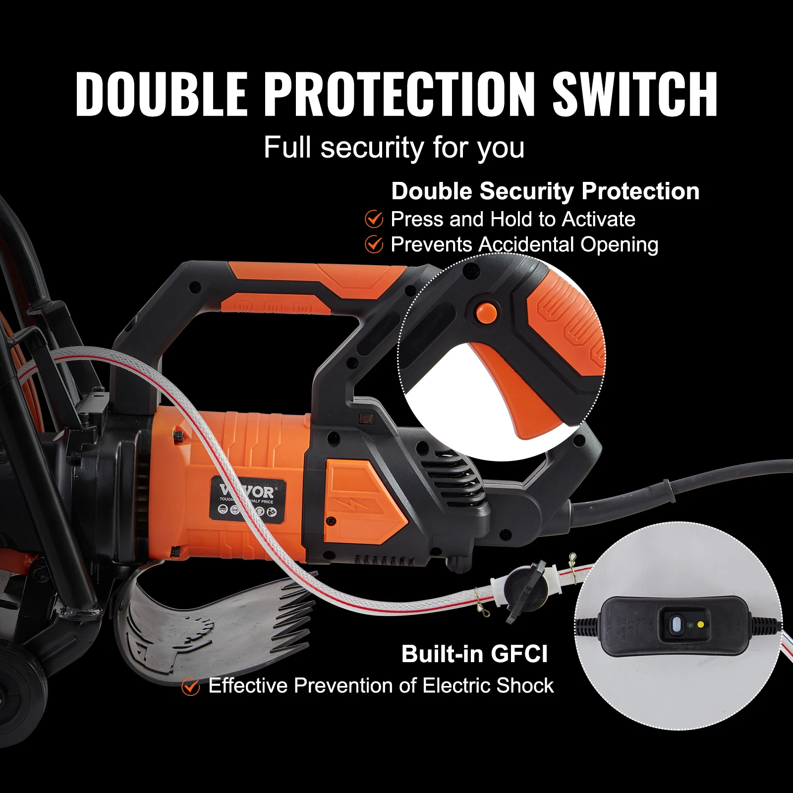 Electric Concrete Saw 16 in 3200 W 15 A Motor Circular Saw Cutter with Max. 6 in Adjustable Cutting Depth Wet Disk Saw - Image 4