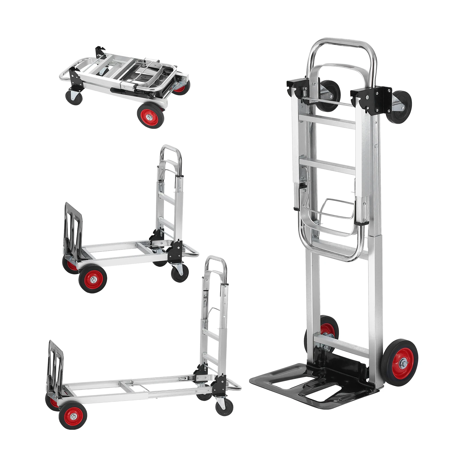 400 lbs Folding Hand Truck Lightweight Dolly with Wheels Foldable Luggage Utility Cart for Warehouse Transport Moving