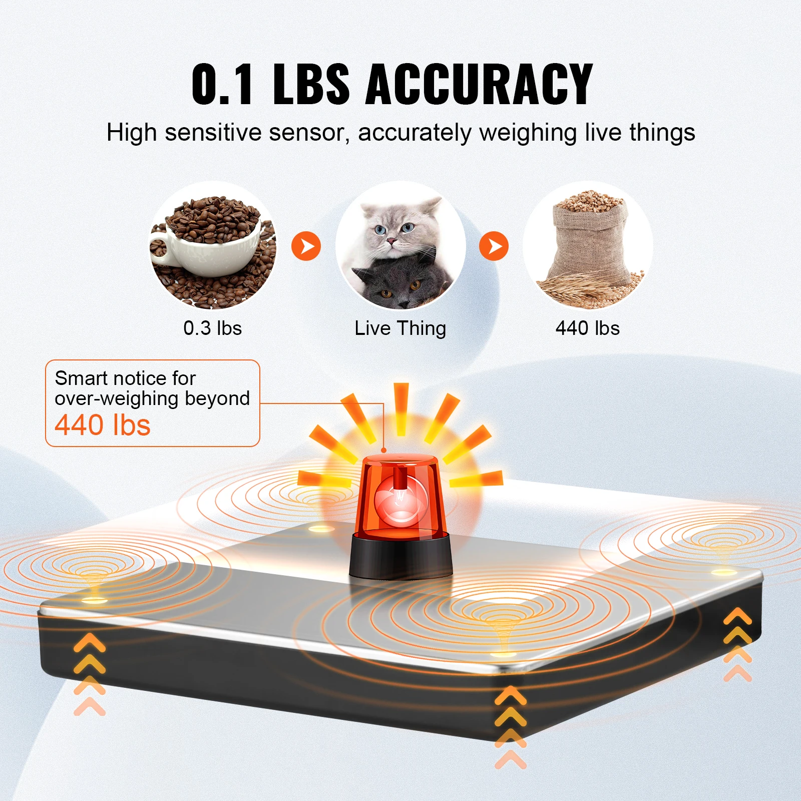 440lbs Digital Shipping Scale with Timer Tare Function HD LCD Screen Portable Package Postal Scale for Home Post Office - Image 3