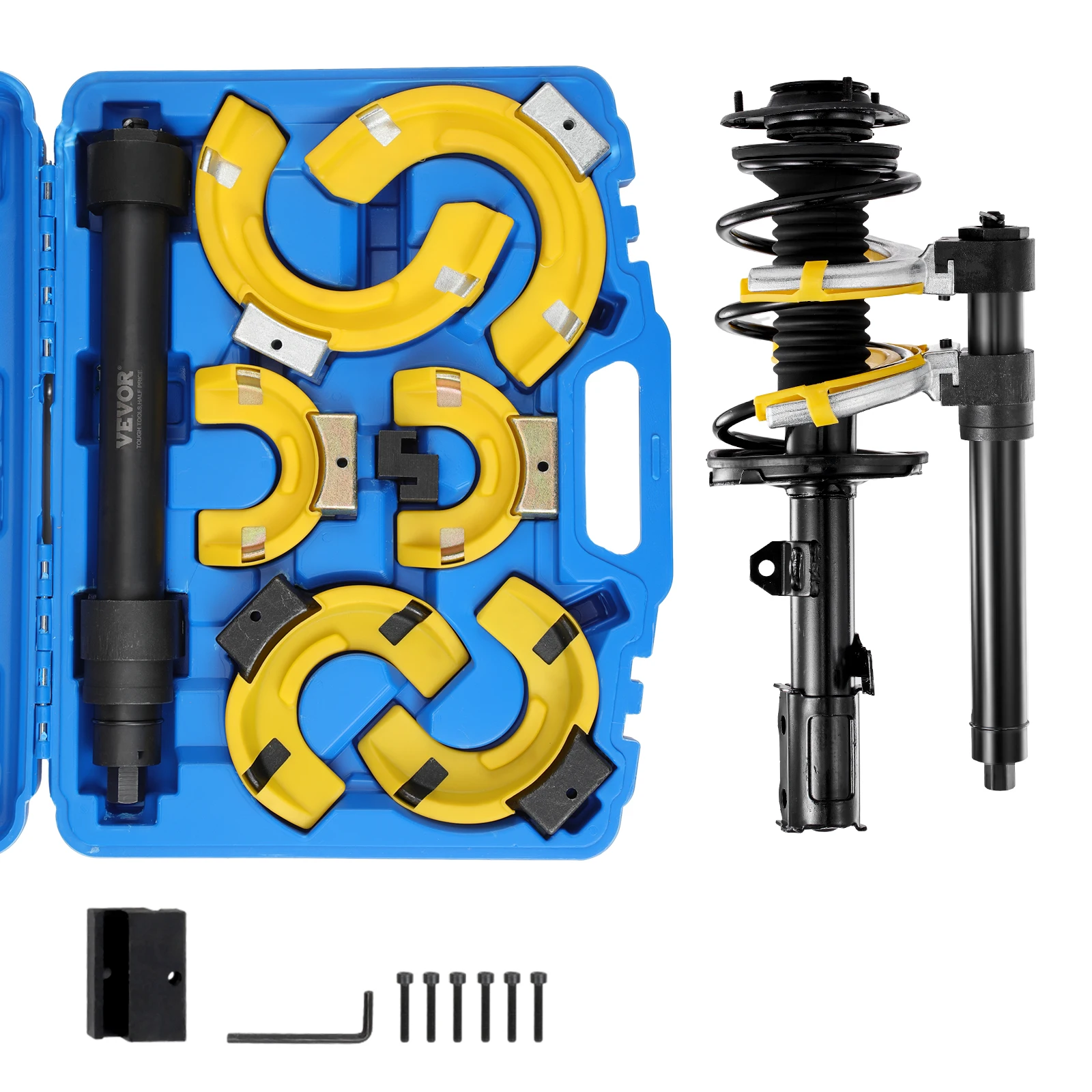 Strut Spring Compressor Macpherson Strut Spring Compressor Kit Interchangeable Fork Strut Coil Extractoror Remover Tool