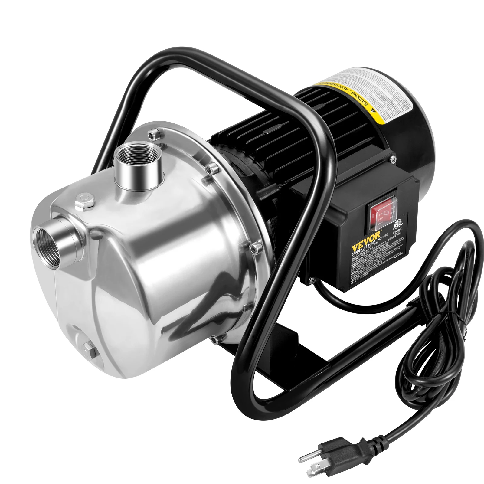 Shallow Well Pump 1.1 HP 115V 978GPH 131ft Height 69.6psi Max Pressure Portable Sprinkler Booster Jet Pumps Irrigation