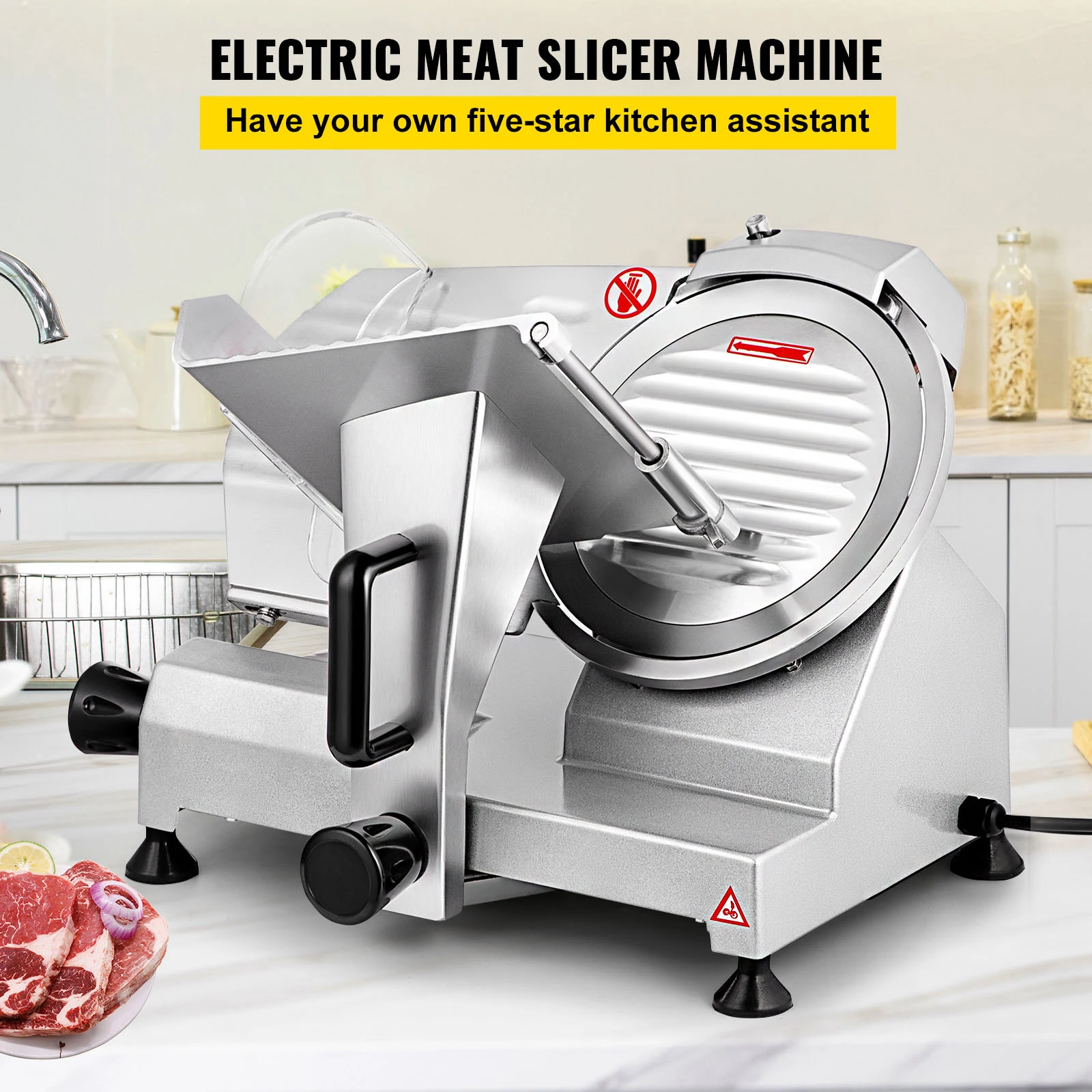 Meat Slicer 200W/240W/320W/340W Electric Deli Food Slicer Adjustable Thickness for Commercial Home Use Cut Meat Cheese - Image 2