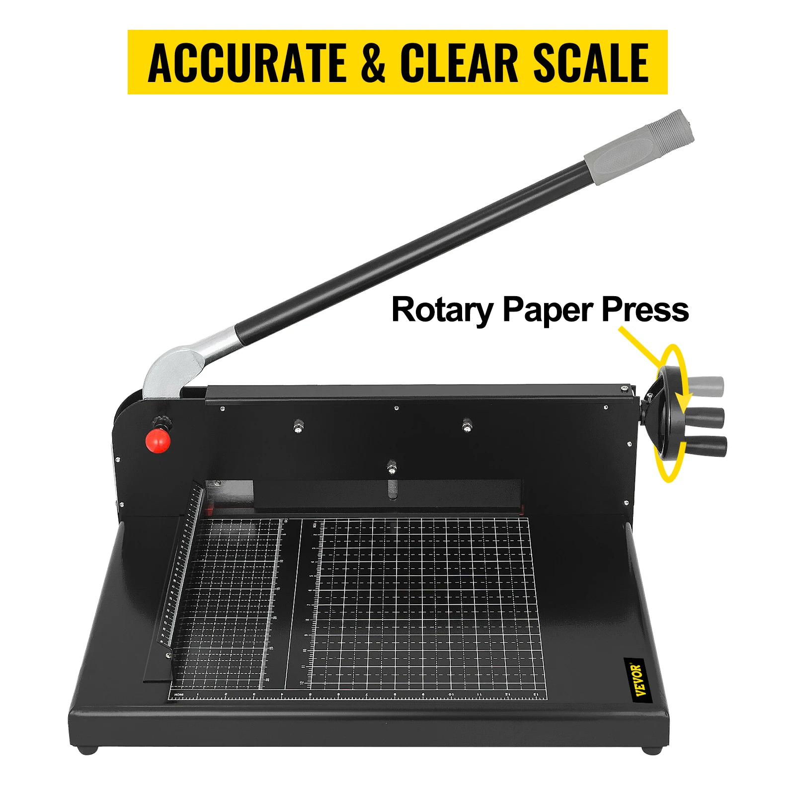 A4 12" Manual Paper Cutter Heavy Duty Guillotine Trimmer 300 Sheets Die Cutters for Home Office Laboratory Commercial - Image 3