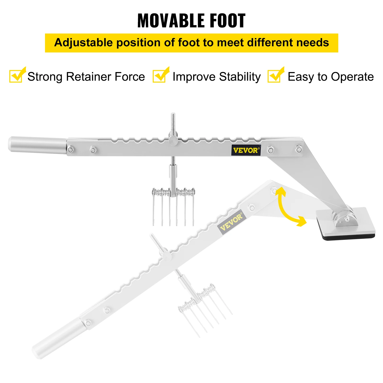 Dent Pull Bar 6 Claw Hook Dent Puller Single Leg Levelling Portable Dent Pull Bar Aluminum Alloy for Car Dent Repairing - Image 4