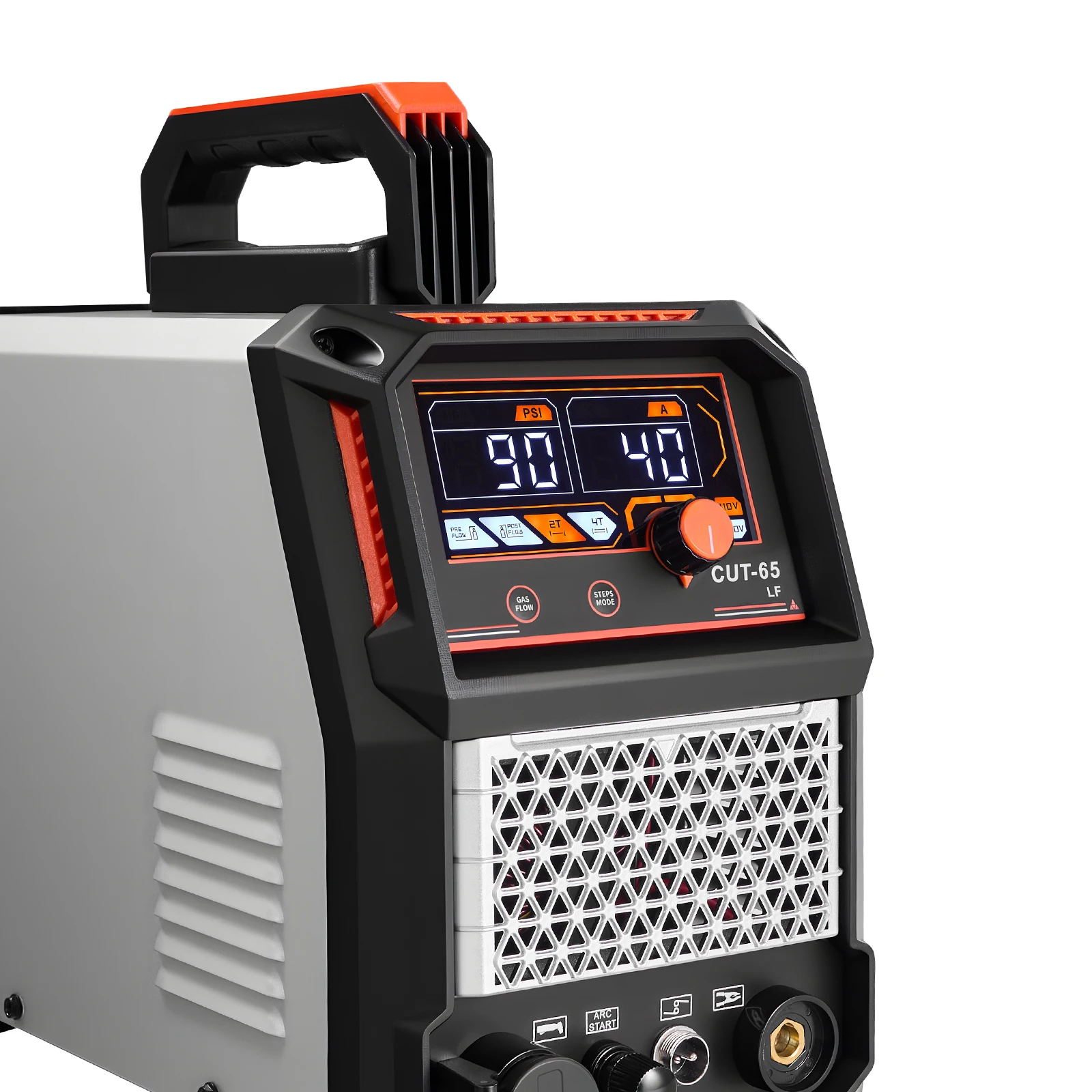 Plasma Cutter 65A Non-Touch Pilot Arc Plasma Cutting Machine Non-High Frequency-with 2T/4T Function &Adjustable PT Time