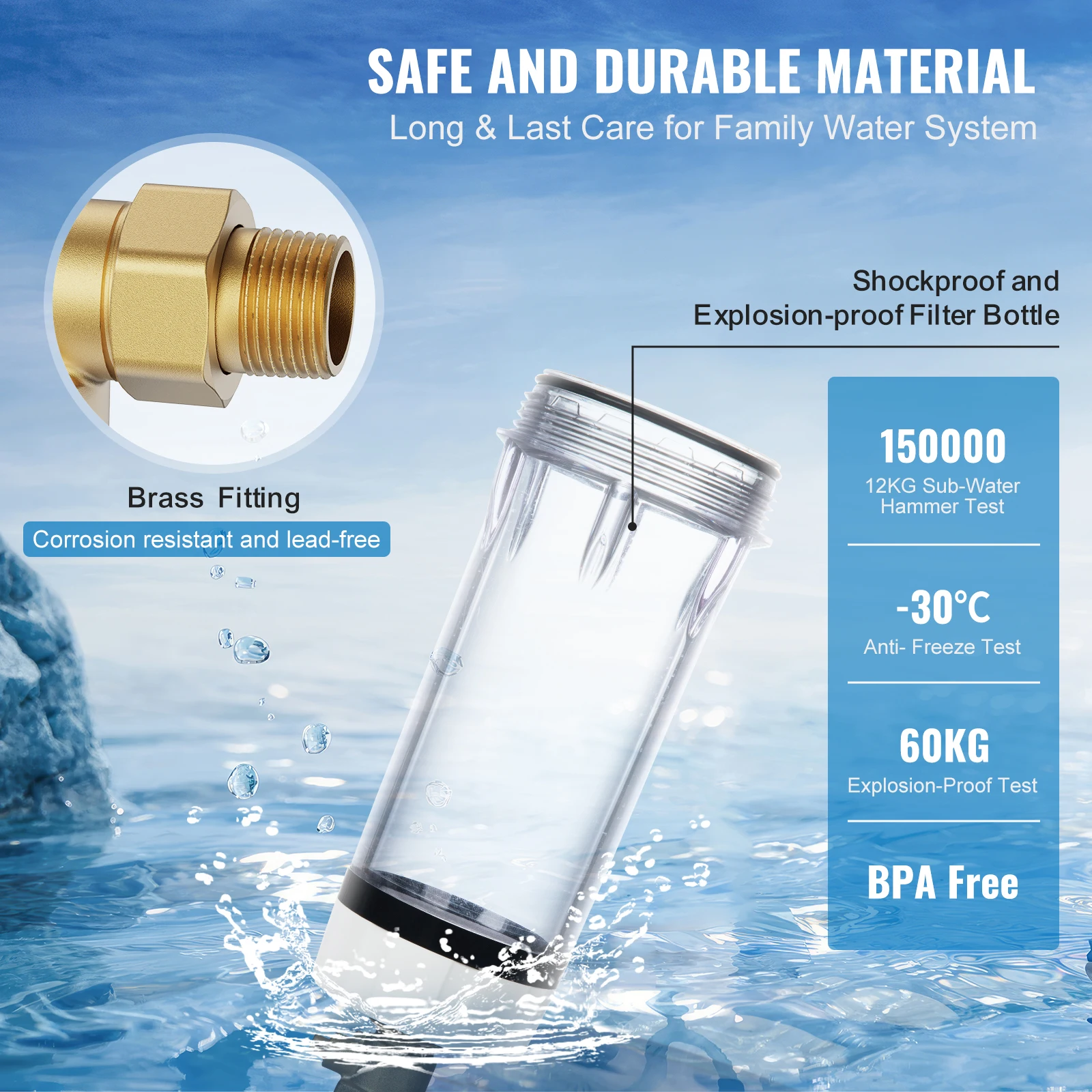 Spin Down Filter Whole House Sediment Filter for Whole House Water Filtration Systems Well Water Sediment Filter - Image 5