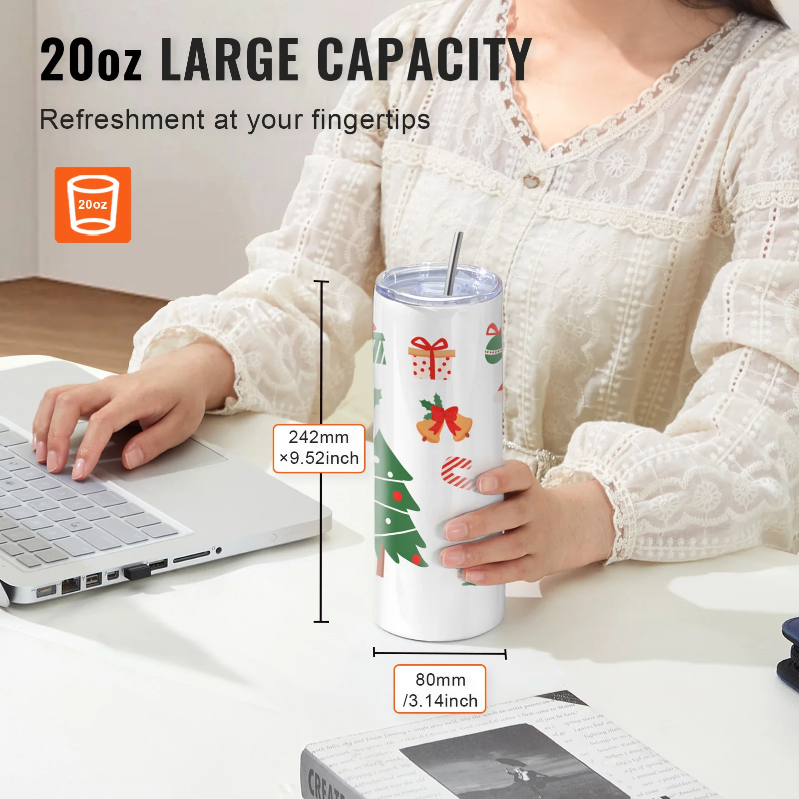 8/12/14/16/24/50PC Straight Sublimation Tumblers Blank Tumbler Bulk Stainless Steel Double Tumbler Cups Heat Transfer - Image 4