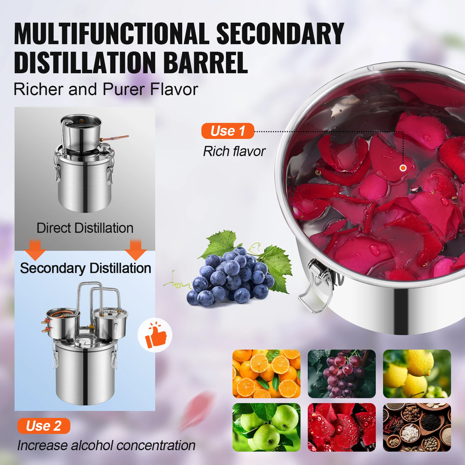 Alcohol Still Stainless Steel Water Alcohol Distiller Fast Cooling Dual Condenser Distiller Kit for Wine Whisky Brandy - Image 4