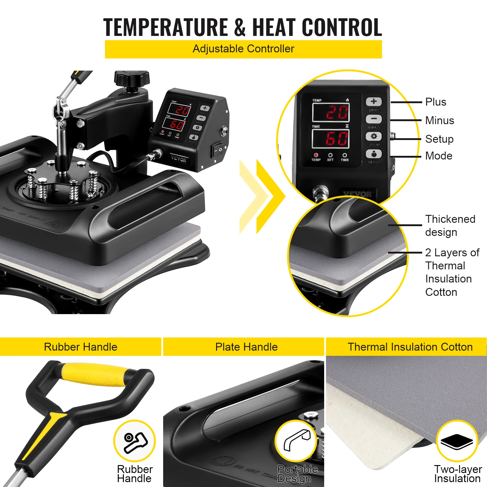 30*38CM 8 in 1 Combo Upgrade Heat Press Machine 360° Rotation Sublimation Printer Cap Shirt Mug Plate 2D Heat Transfer - Image 3