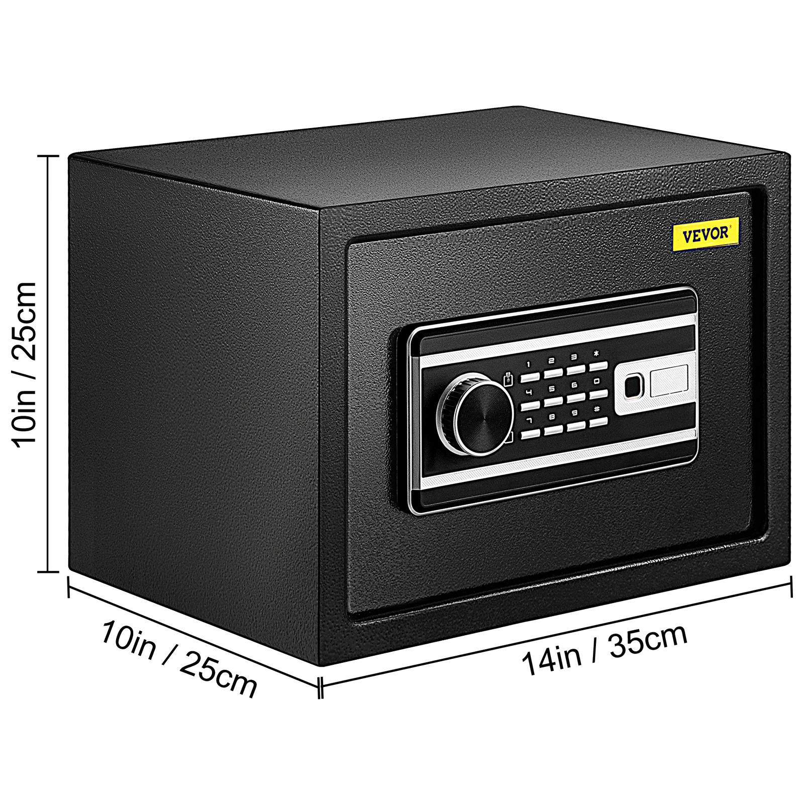 Fingerprint Locks Safe Deposit Box 0.8/1.7/2.1 Cubic Feet Digital Electronic Secret Hidden Piggy Bank for Money Guns - Image 6