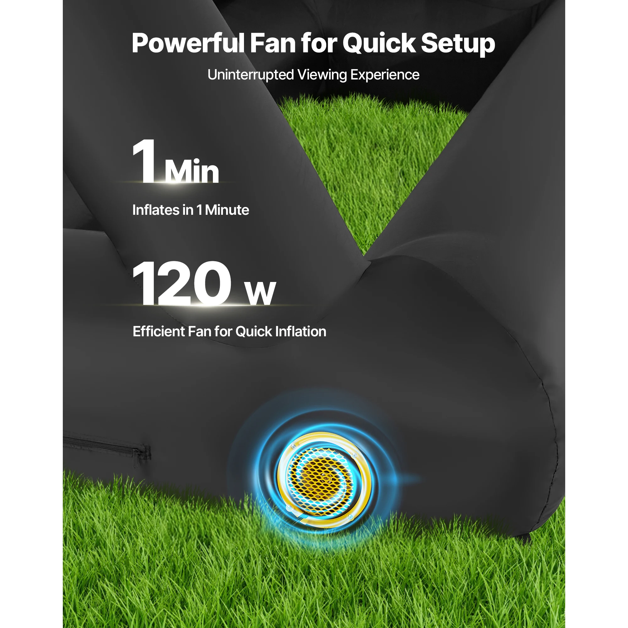 14/15/16/18/20 FT Inflatable Projector Screen with 120W Air Blower Projector Screen for Outdoor Theater Theme Party - Image 3