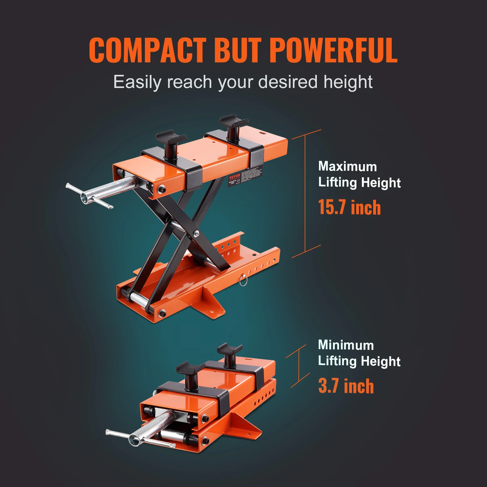 Motorcycle Lift 1100 LBS Motorcycle Scissor Lift Jack with Safety Pin Steel Motorcycle Jack Hoist Stand for Motorbike - Image 6