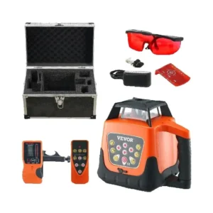 Laser Level 360 Degree Self Leveling Red Cross Line Laser 5 Rotation Speeds & 4 Scanning Angles Adjustment Waterproof