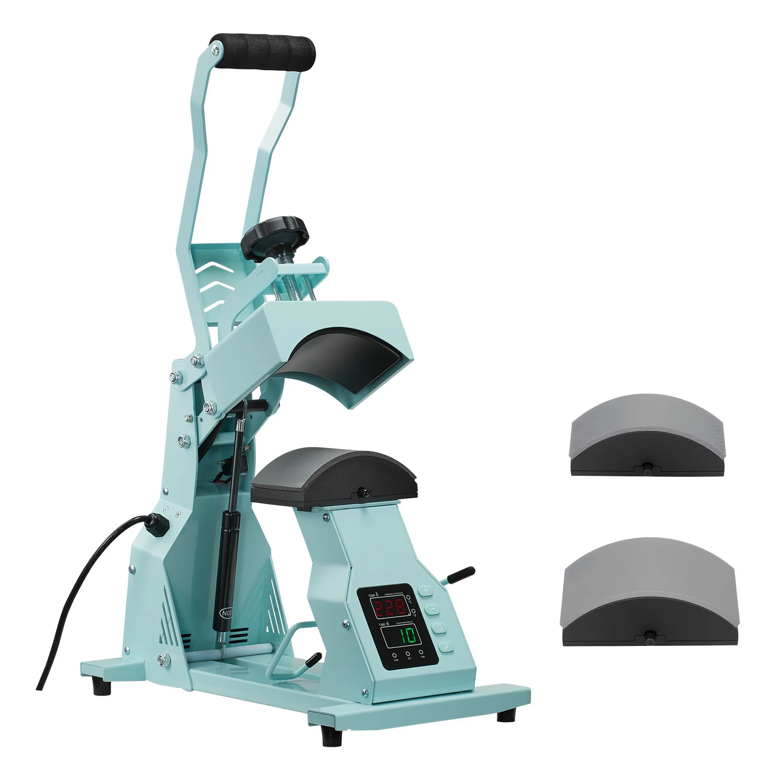 Hat Heat Press Machine with 2/4pcs Interchangeable Platens Precise Temperature and Time Control Hat Heat Press