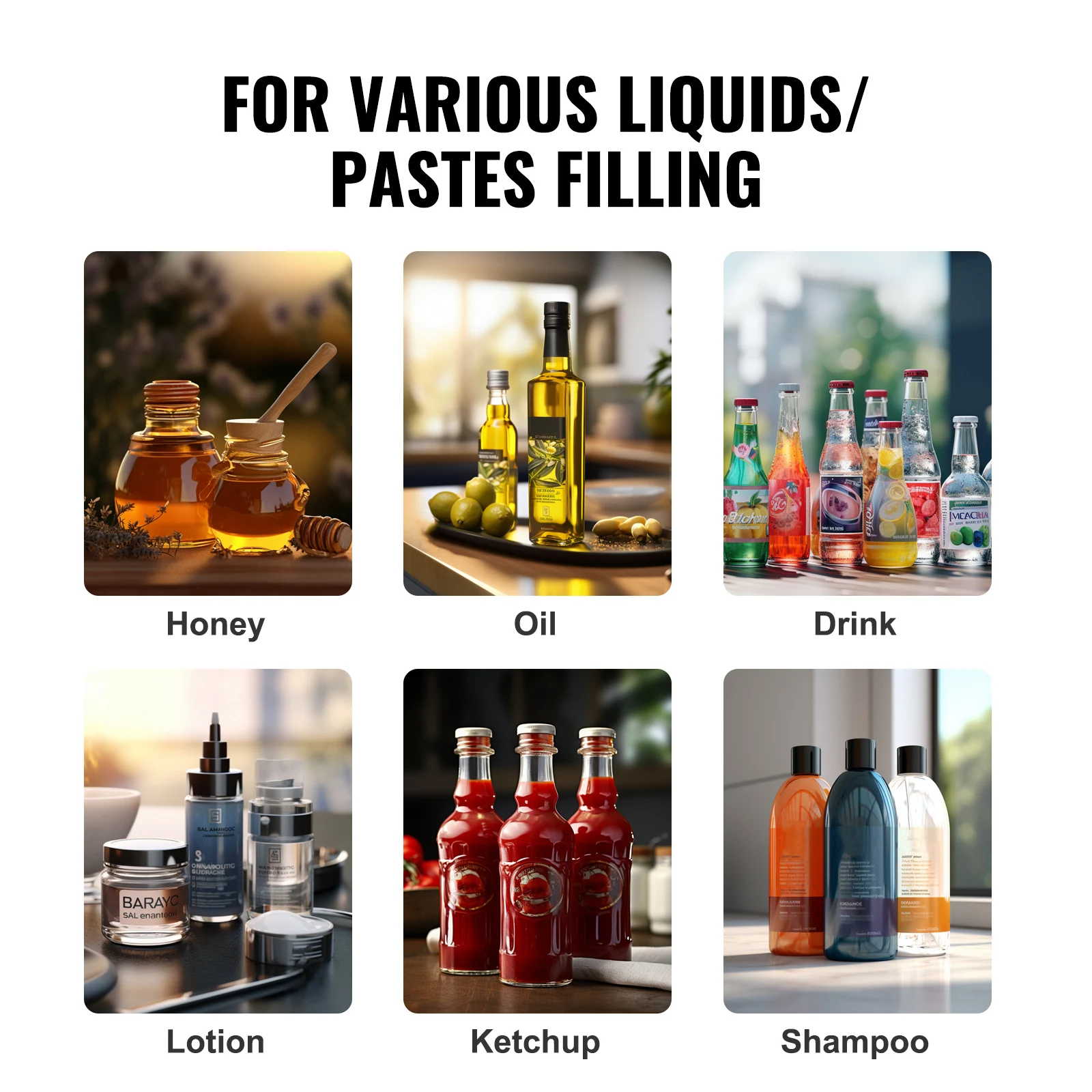5-50/100ml A03 Manual Paste Liquid Filling Machine Bottle Liquid Filler with Pedal for Water Juice Cosmetic Milk Oil - Image 6