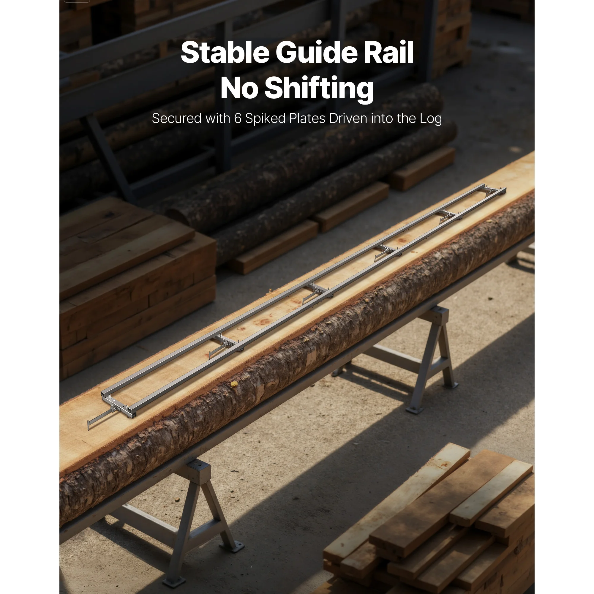 Rail Mill Guide System Saw Milling Rails System Works with Chainsaw Adjustable Rail Milling Guide Kit for Woodworkers - Image 2