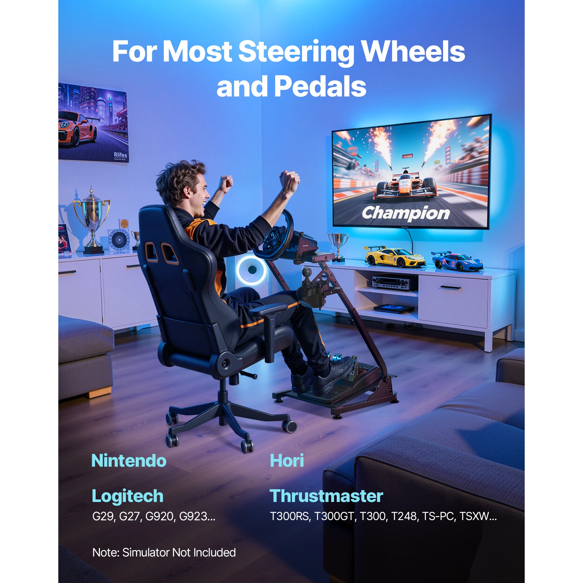 G920 Racing Steering Wheel Stand Shifter Mount fit for Logitech G27 G25 G29 Gaming Wheel Pedals NOT Included Racing - Image 2