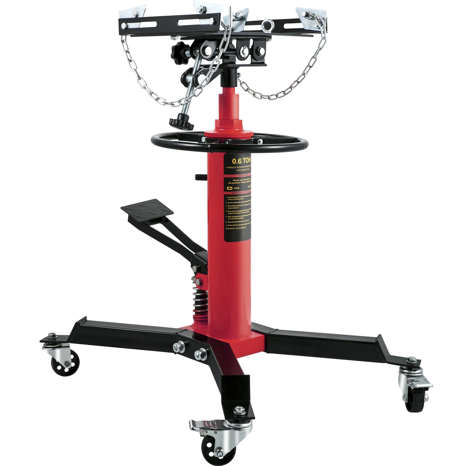 Transmission Jack, Hydraulic Telescopic Transmission Jack 2-Stage Floor Jack Stand with Foot Pedal, Fit for Garage/Shop